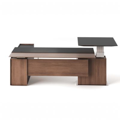 কেনা Executive Office Desk Electric Height Adjustable Standing Desk Modern Ergonomic Leather Manager Table Capri T online manufacture