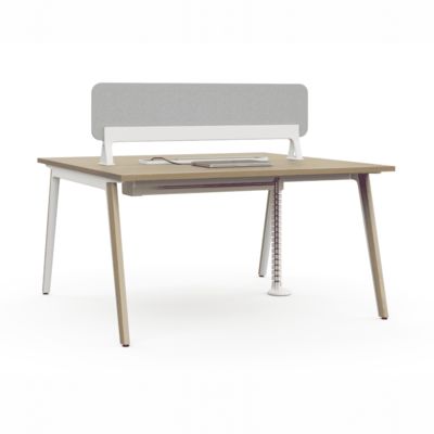 ওয়ার্কস্টেশন মডুলার অফিস ডেস্ক ডুয়াল টোন স্ট্রাকচার গোপন কেবল ম্যানেজমেন্ট প্রাইভেসি স্ক্রিন ডুয়াল